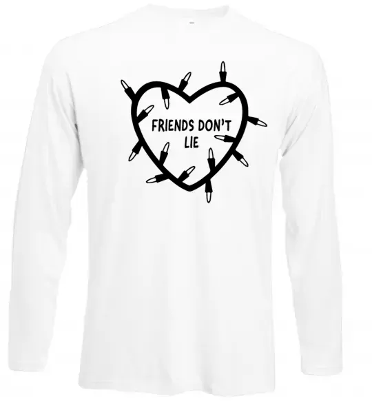 Лонгслив Friends dont lie Белый фото