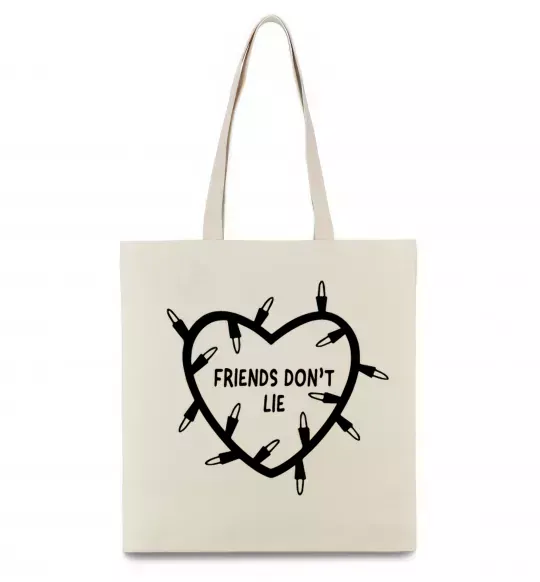 Еко-сумка Friends dont lie Бежевий фото