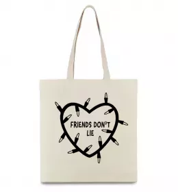 Эко-сумка Friends dont lie Бежевый фото