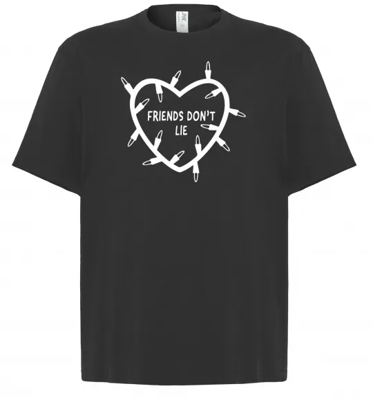 Футболка Оверсайз Friends dont lie Черный фото