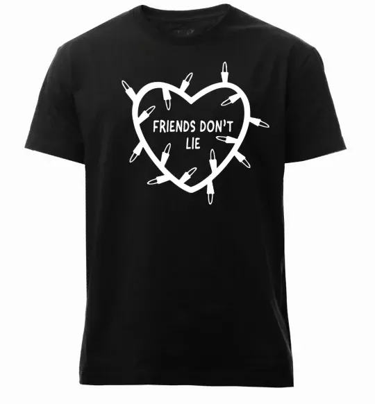 Мужская премиум футболка Friends dont lie Черный фото