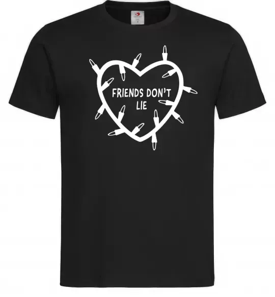 Чоловіча футболка Friends dont lie Чорний фото