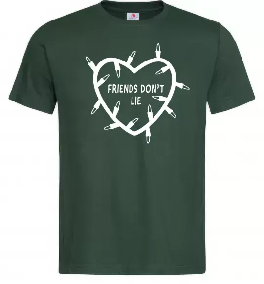 Чоловіча футболка Friends dont lie Темно-зелений фото