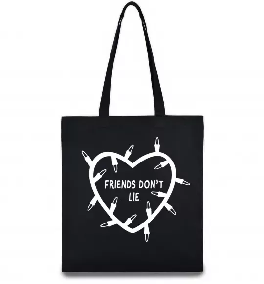 Еко-сумка Friends dont lie Чорний фото