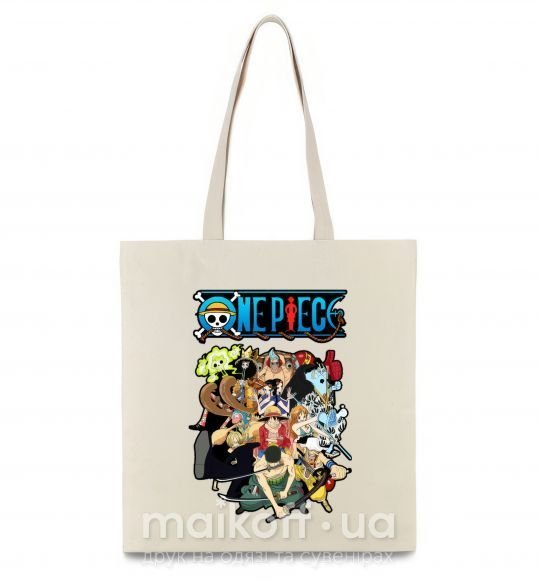 Эко-сумка One piece anime Бежевый фото