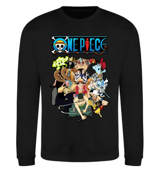 Світшот One piece anime Чорний фото