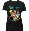 Жіноча преміум футболка One piece anime Чорний фото