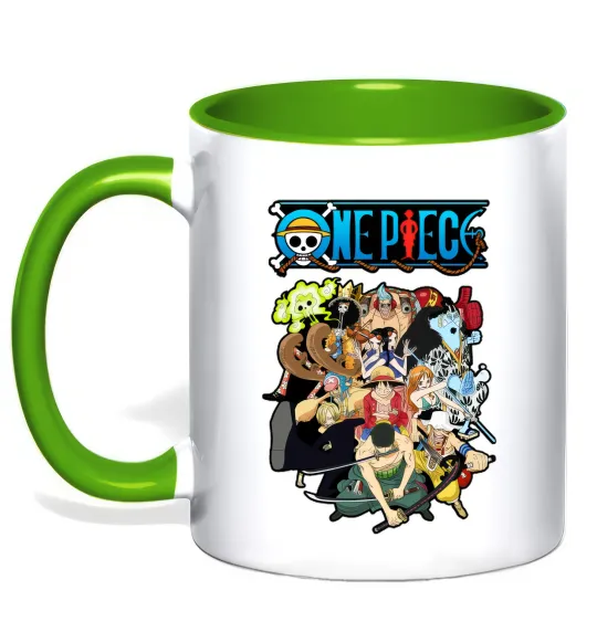 Чашка с цветной ручкой One piece anime Лаймовый фото