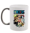 Чашка з кольоровою ручкою One piece anime Срібло Чашка з кольоровою ручкою One piece anime Срібло фото