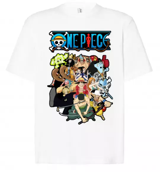 Футболка Оверсайз One piece anime Белый фото