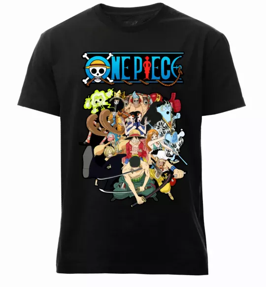 Мужская премиум футболка One piece anime Черный фото
