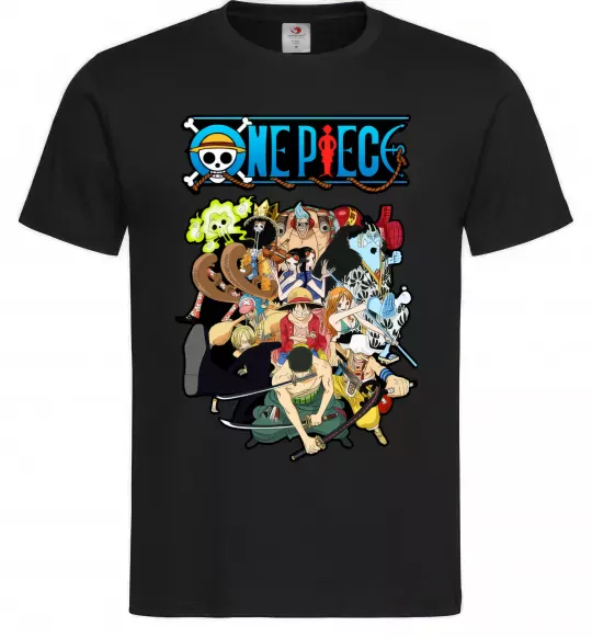 Чоловіча футболка One piece anime Чорний фото