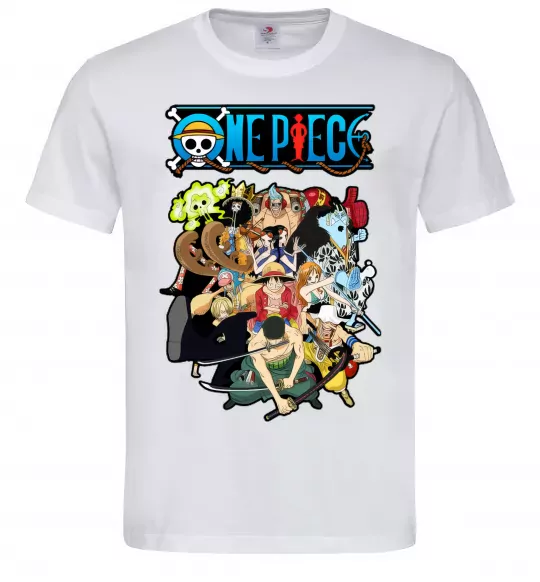 Чоловіча футболка One piece anime Білий фото