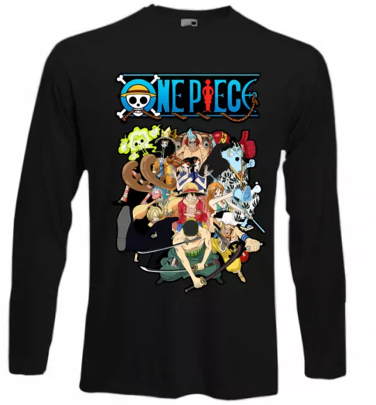 Лонгслив One piece anime Черный фото