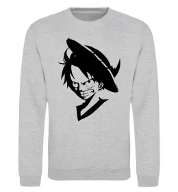 Свитшот One piece monki Серый меланж фото