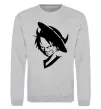 Світшот One piece monki Сірий меланж фото