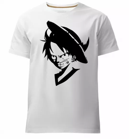 Мужская премиум футболка One piece monki Белый фото