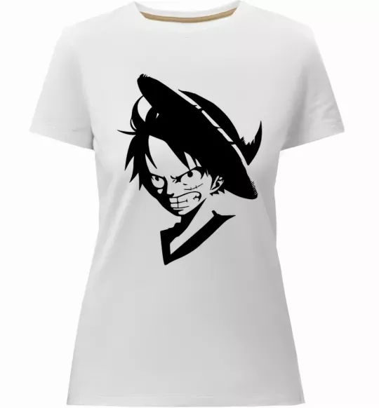 Женская премиум футболка One piece monki Белый фото