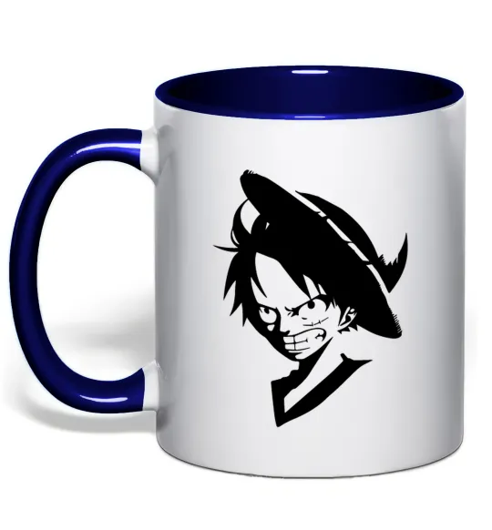 Чашка с цветной ручкой One piece monki Глубокий темно-синий фото