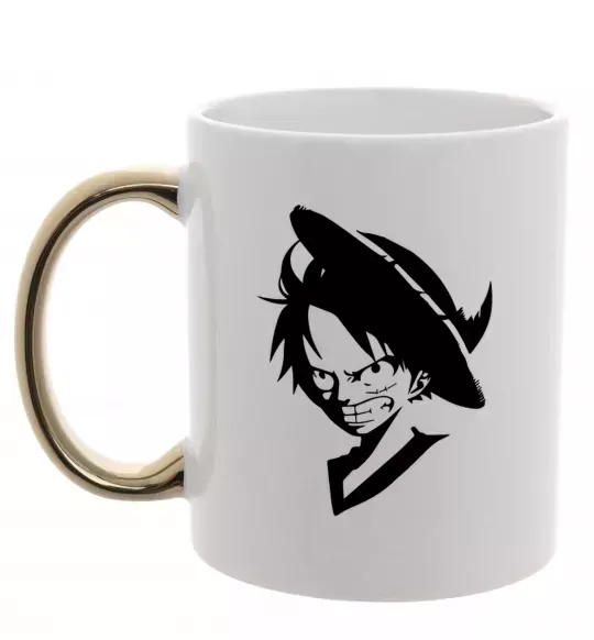 Чашка с цветной ручкой One piece monki Золото фото