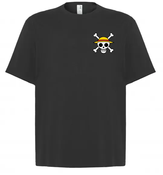 Футболка Оверсайз One piece череп Черный фото