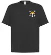 Футболка Оверсайз One piece череп Черный фото