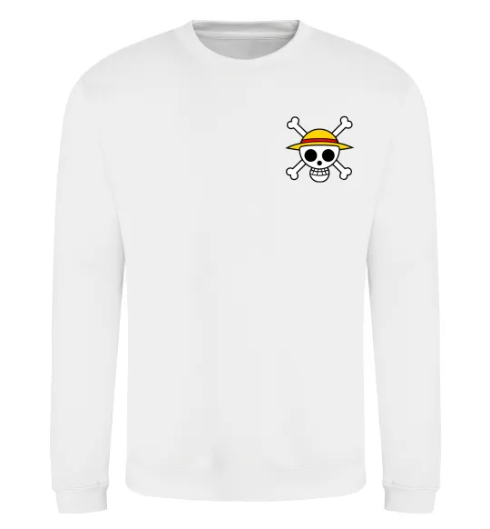 Свитшот One piece череп Белый фото