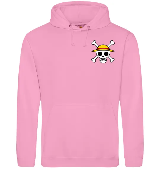 Мужская толстовка (худи) One piece череп Розовый фото