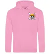Мужская толстовка (худи) One piece череп Розовый фото