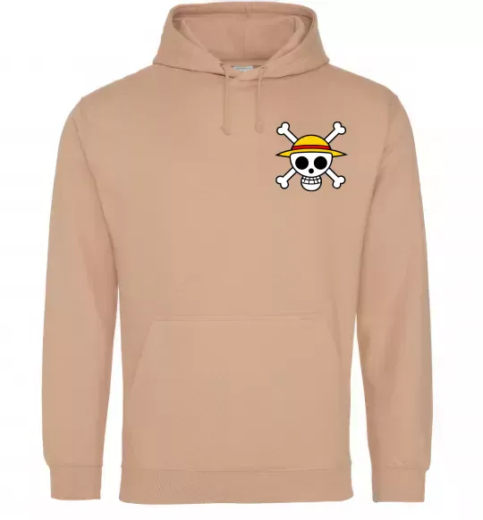 Жіноча толстовка (худі) One piece череп Пісочний фото