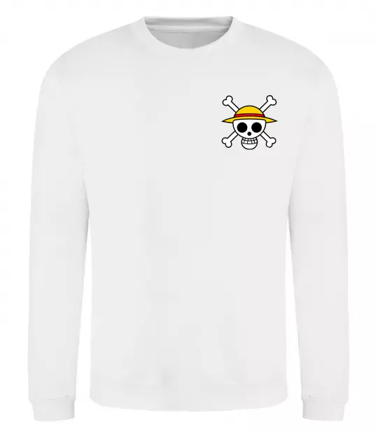 Світшот One piece череп Білий фото