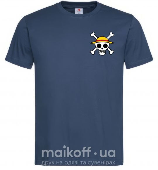 Чоловіча футболка One piece череп Темно-синій фото