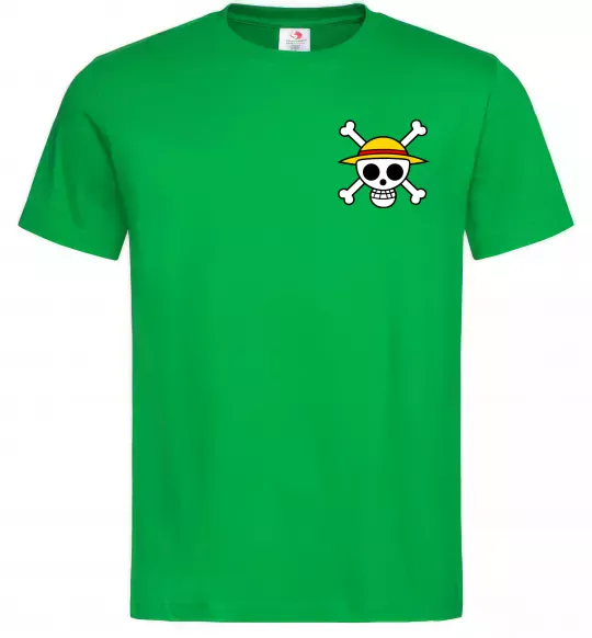 Чоловіча футболка One piece череп Зелений фото