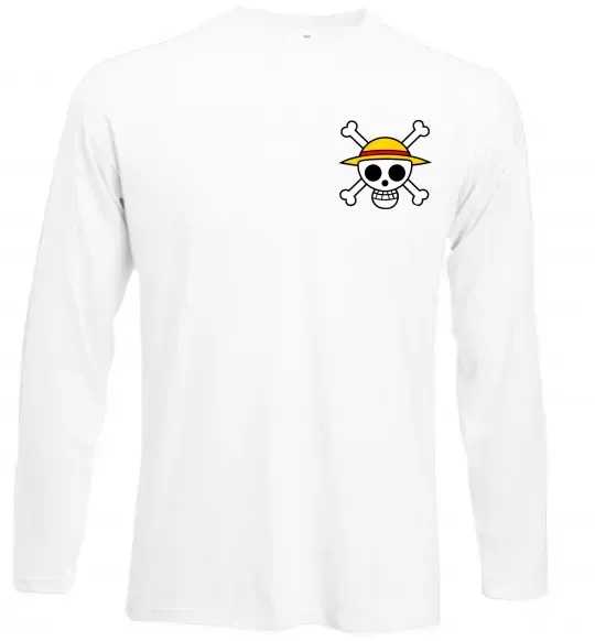 Лонгслів One piece череп Білий фото