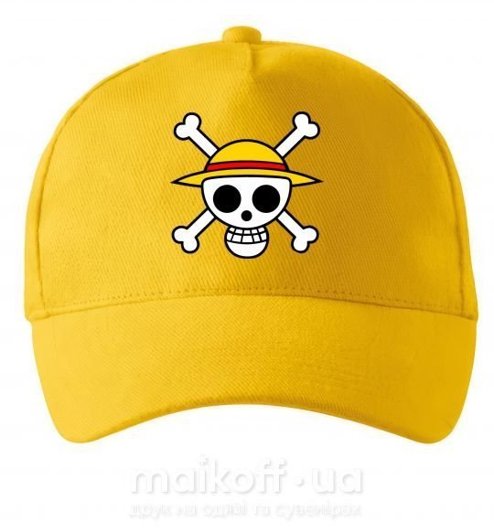 Кепка One piece череп Сонячно жовтий фото