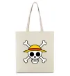 Эко-сумка One piece череп Бежевый Эко-сумка One piece череп Бежевый фото
