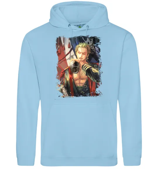 Жіноча толстовка (худі) One piece потертий Блакитний фото