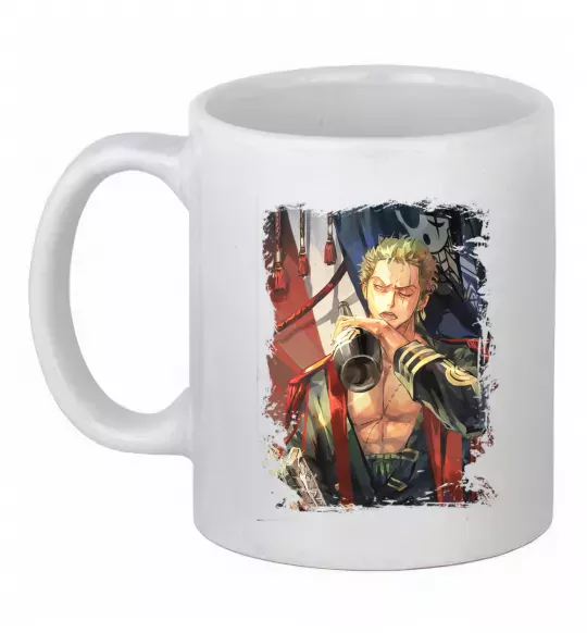 Чашка керамічна One piece потертий Білий фото