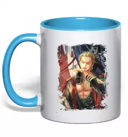 Чашка с цветной ручкой Zoro sakura Нежно розовый фото