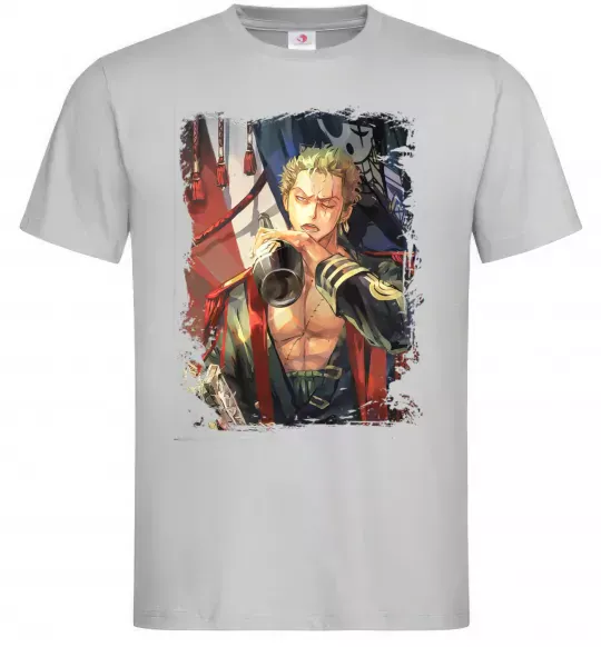 Чоловіча футболка One piece потертий Сірий фото