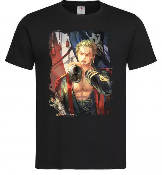 Чоловіча футболка One piece потертий Чорний фото