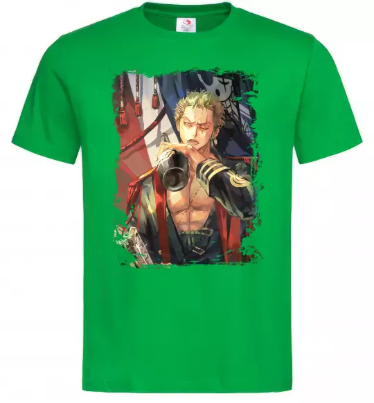 Чоловіча футболка One piece потертий Зелений фото