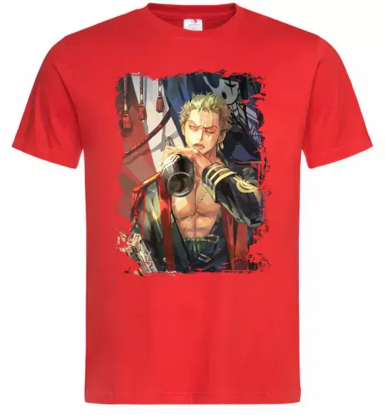 Чоловіча футболка One piece потертий Червоний фото