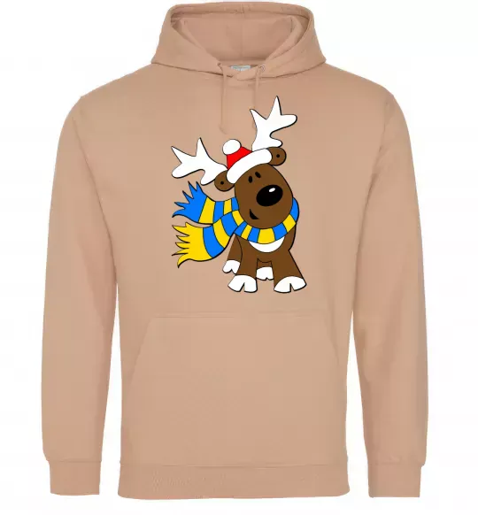 Чоловіча толстовка (худі) Striped deer український Пісочний фото