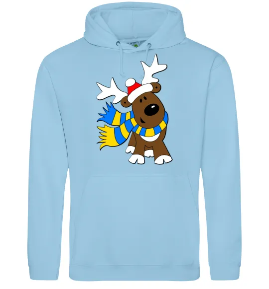 Чоловіча толстовка (худі) Striped deer український Блакитний фото