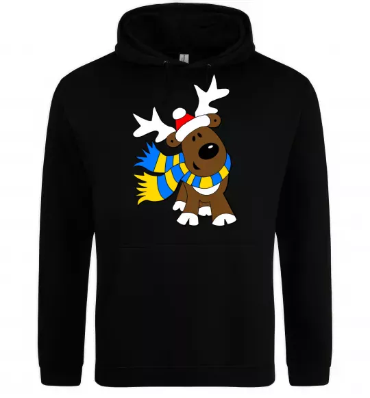 Жіноча толстовка (худі) Striped deer український Чорний фото