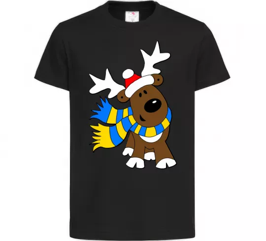Детская футболка Striped deer український Черный фото