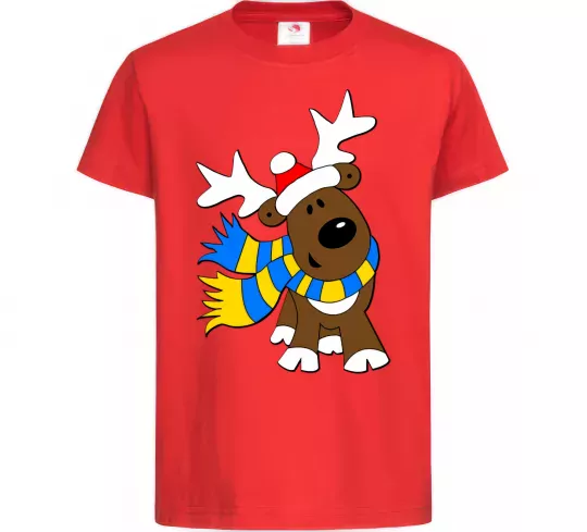 Детская футболка Striped deer український Красный фото