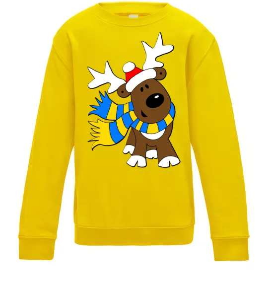 Детский Свитшот Striped deer український Солнечно желтый фото