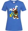 Женская футболка Striped deer український Ярко-синий фото
